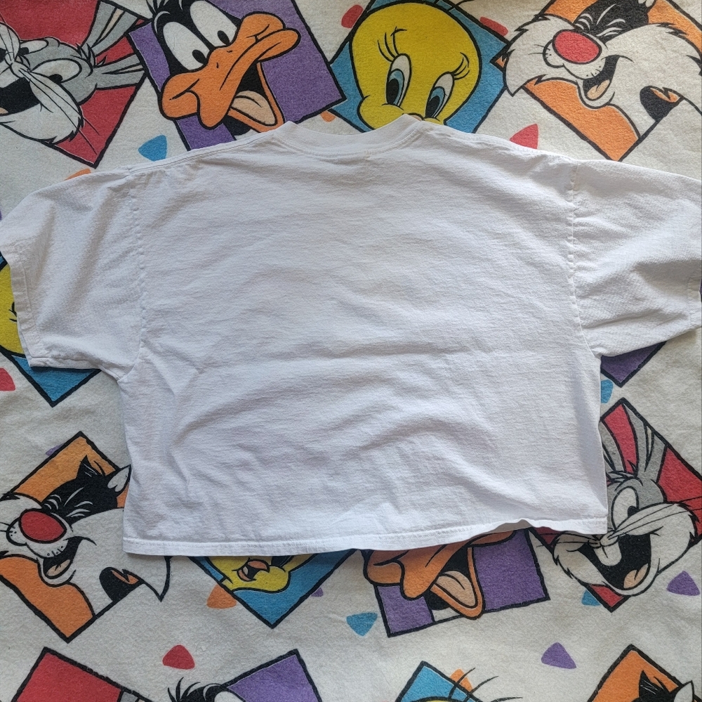 Vtg 90s Tweety Looney Tunes Work Out Crop Top - Picture 6 of 6